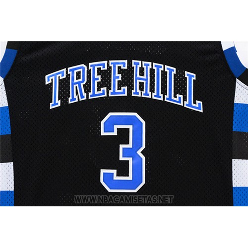 Camiseta Pelicula Tree Hill Nathan Scott NO 3 Negro